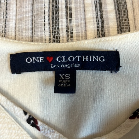 white striped romper/jumpsuit? no stains (that i could find) xs - Picture 3 of 6